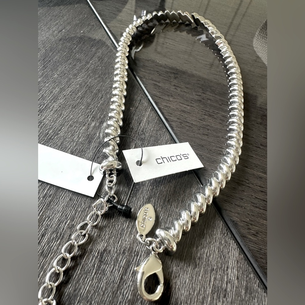 Chico’s neckles- Fashion basic silver women’s New With Tag